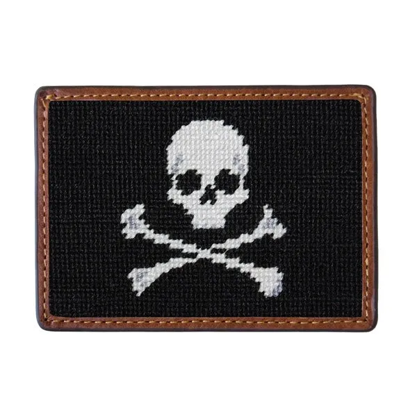 Jolly Roger Needlepoint Card Wallet sold by The Andover Shop