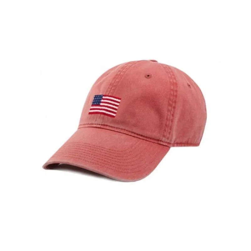 American Flag Nantucket Red Needlepoint Hat sold by The Andover Shop