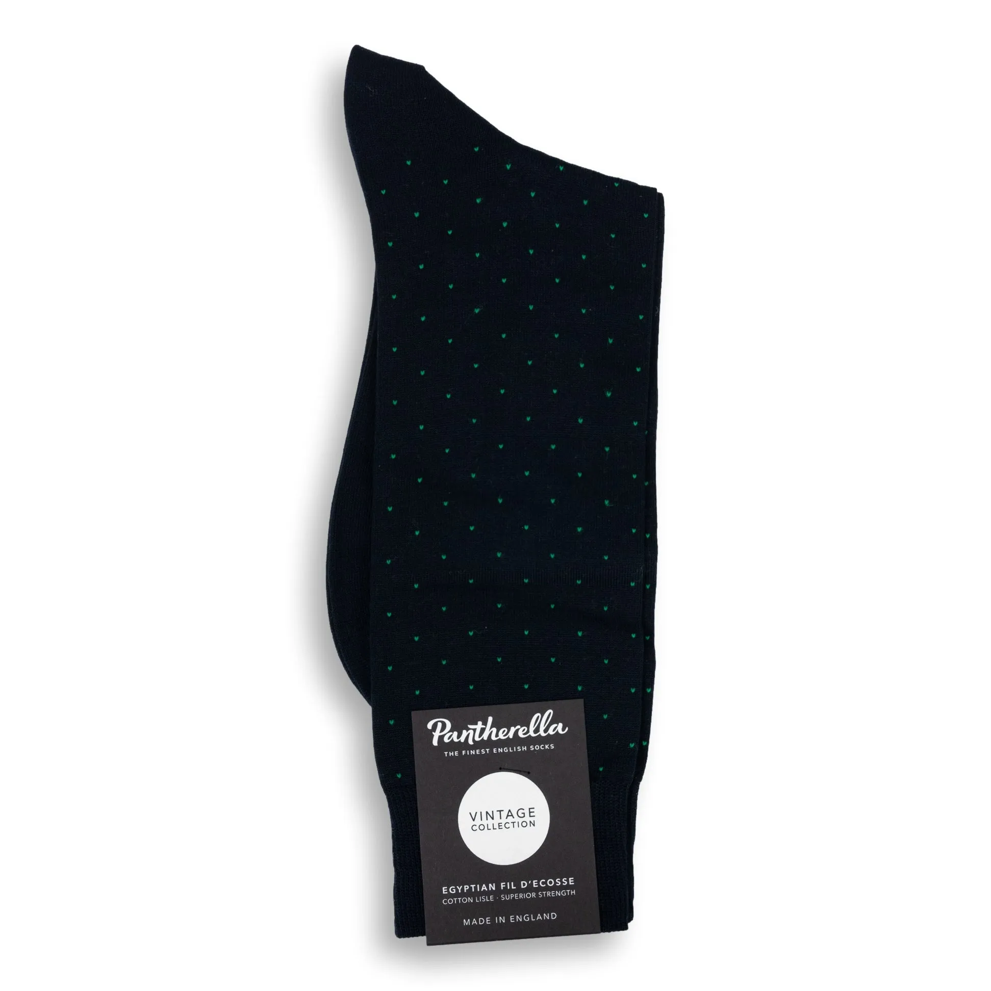 Gadsbury Pin Dot Cotton Over-the-Calf Dress Sock sold by The Andover Shop product image thumbnail 2