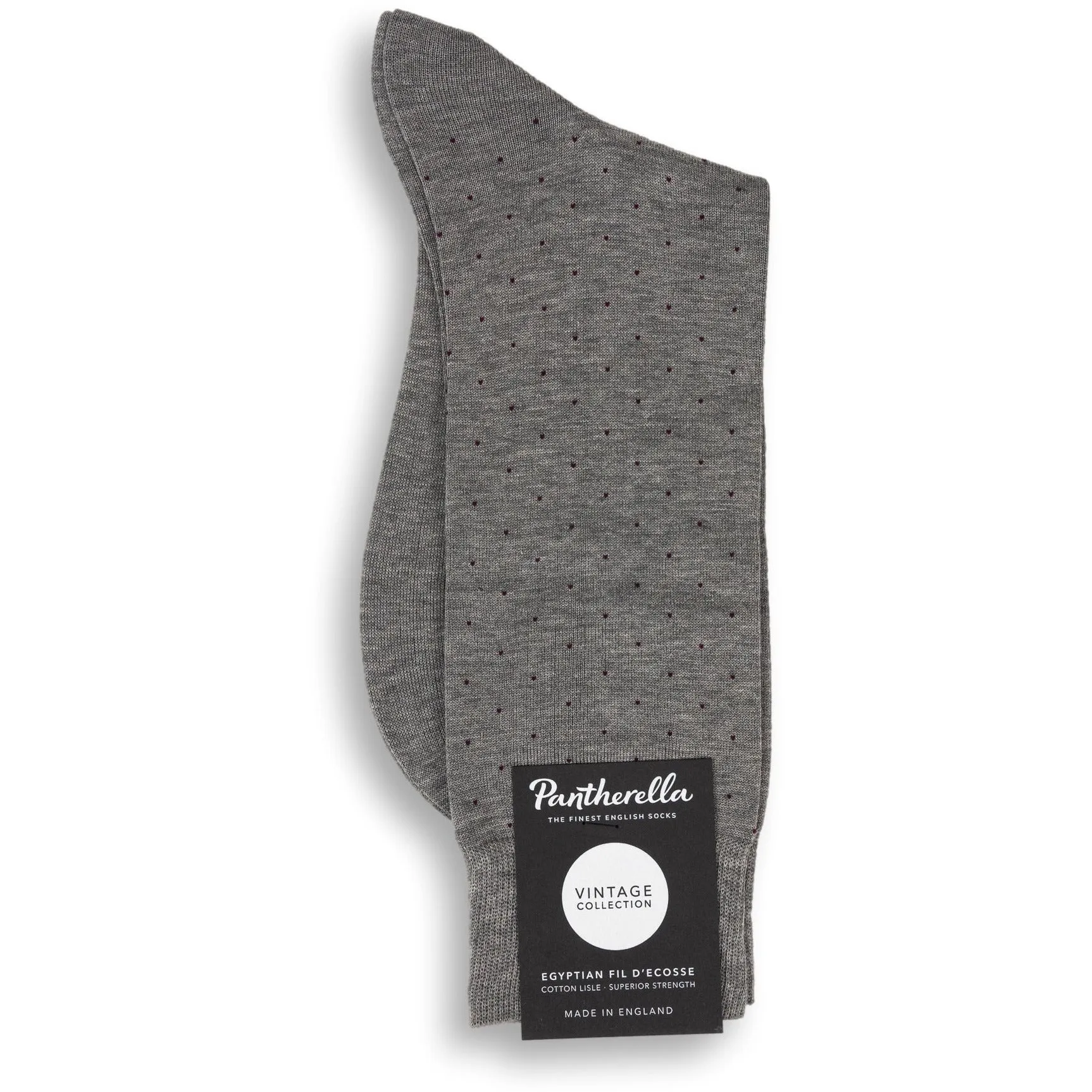 Gadsbury Pin Dot Cotton Mid-Calf Dress Sock sold by The Andover Shop
