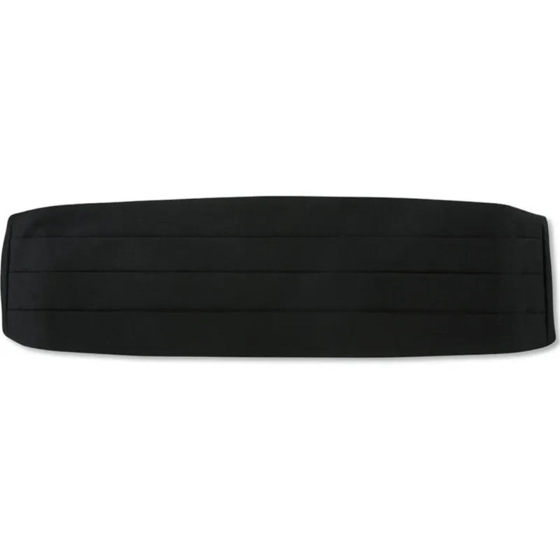 Black Silk Satin Cummerbund made by The Andover Shop
