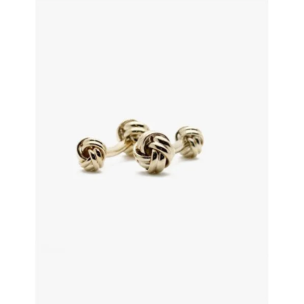 Gold Double Knot Cufflink sold by The Andover Shop