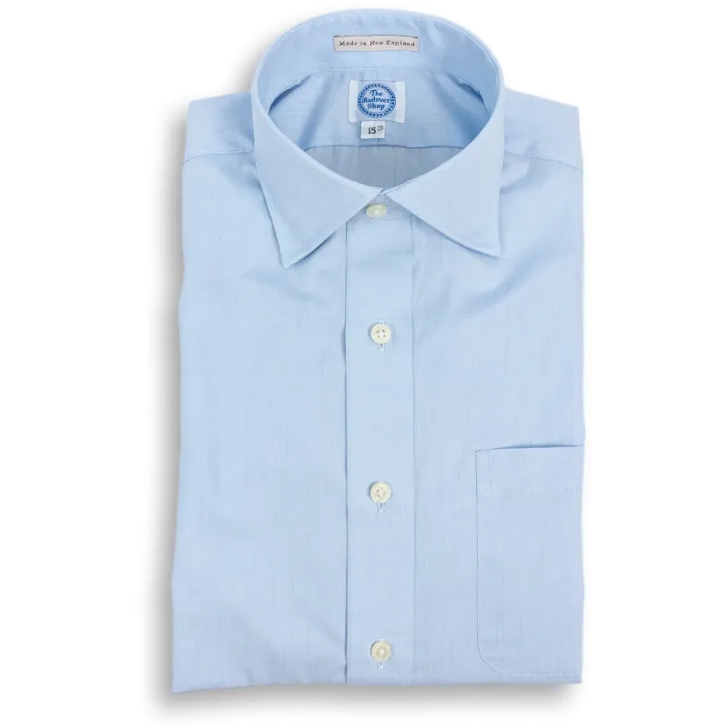 Powder Blue Hairline Spread Collar Dress Shirt sold by The Andover Shop