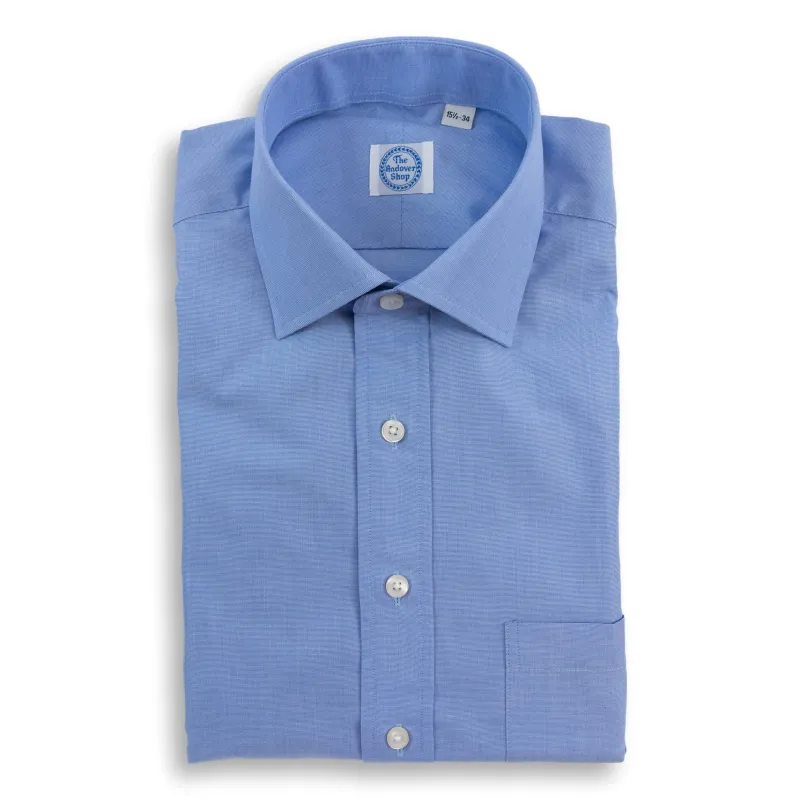 Blue End-on-End Spread Collar Dress Shirt sold by The Andover Shop