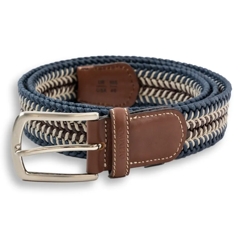 Leather Stretch Woven Belt sold by The Andover Shop