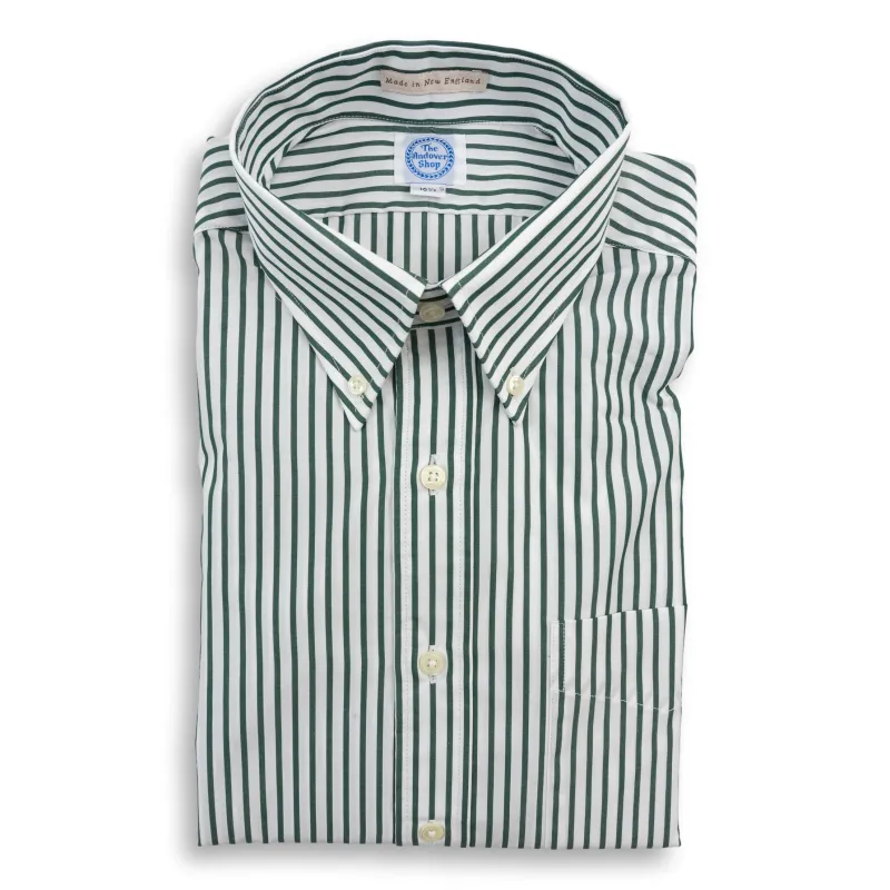 Green Bengal Stripe Button Down Dress Shirt sold by The Andover Shop