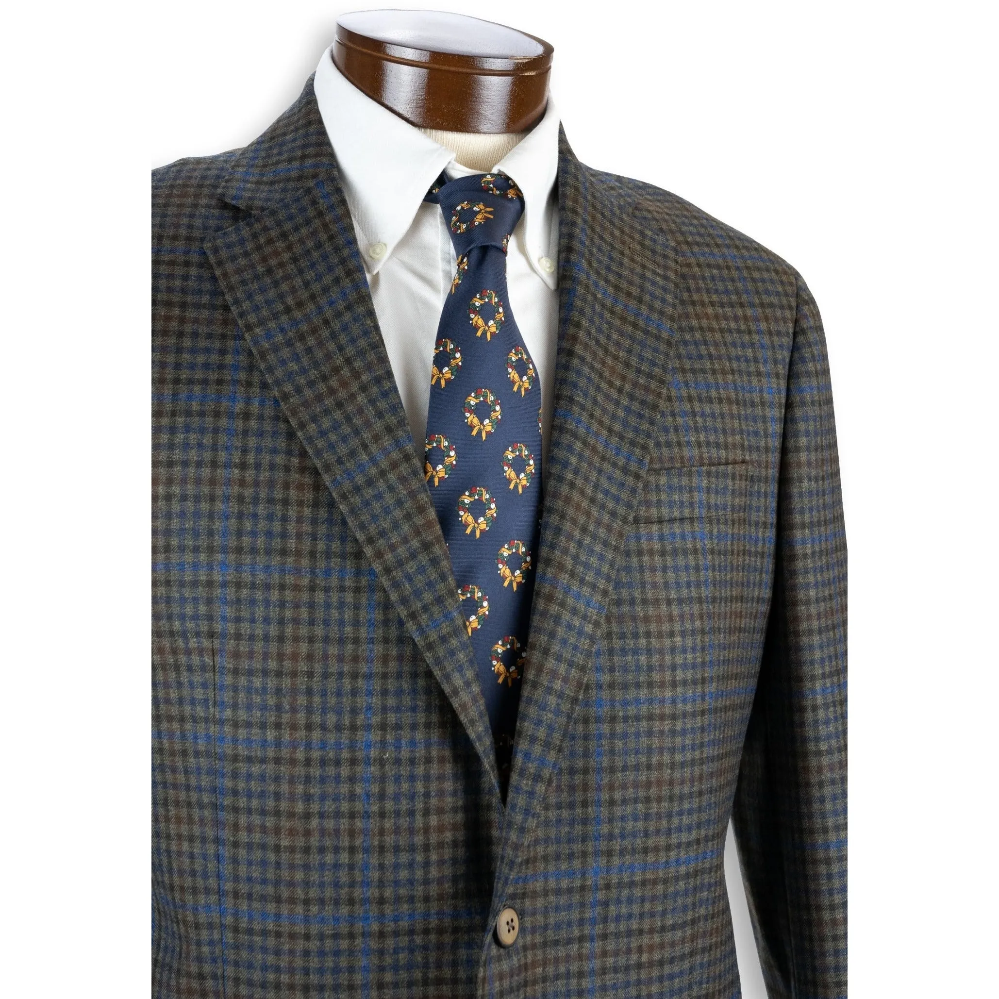 Green Multi Check Superfine Merino Wool Loro Piana Sport Coat sold by The Andover Shop product image thumbnail 2