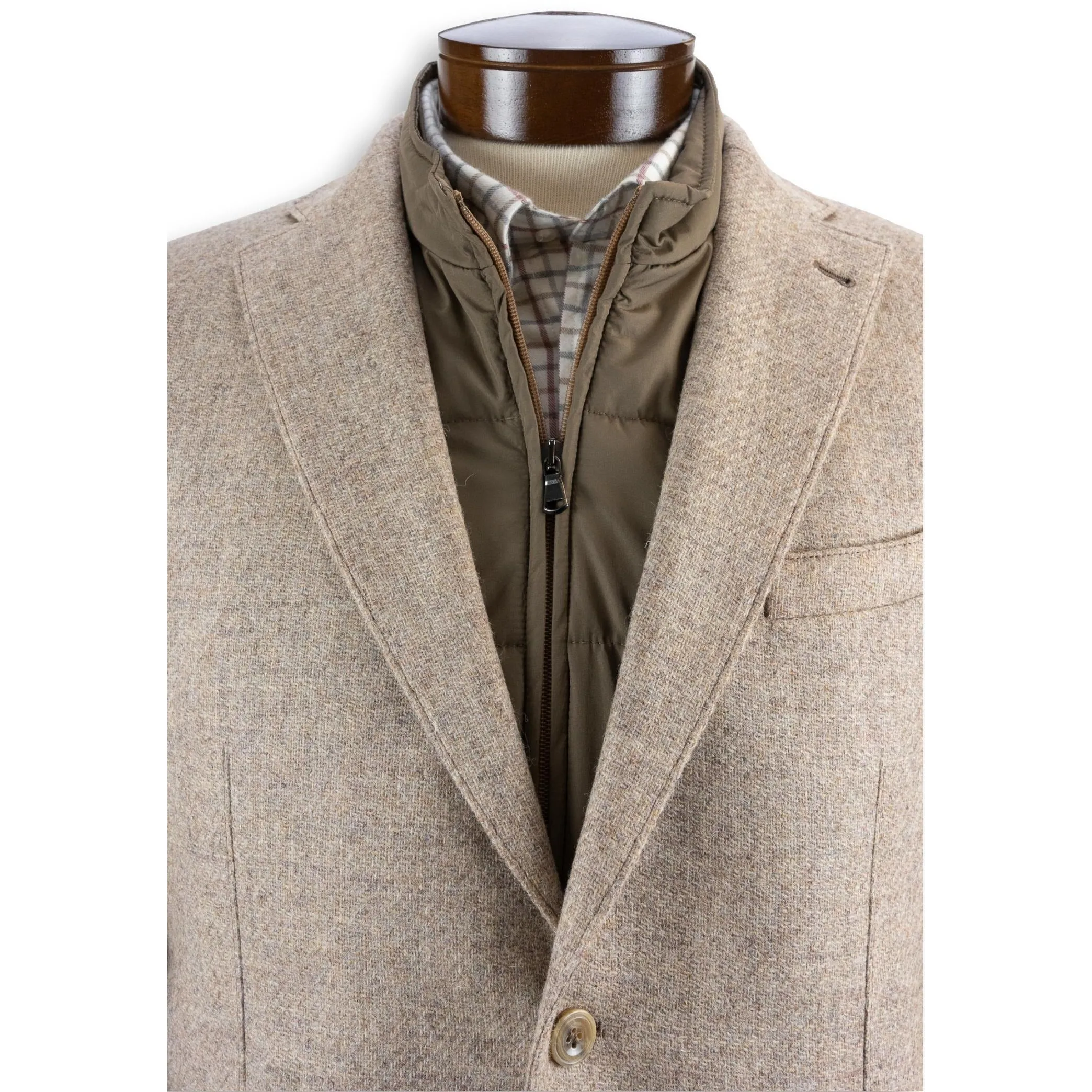 Sand Zip-In Liner Sport Coat sold by The Andover Shop product image thumbnail 2