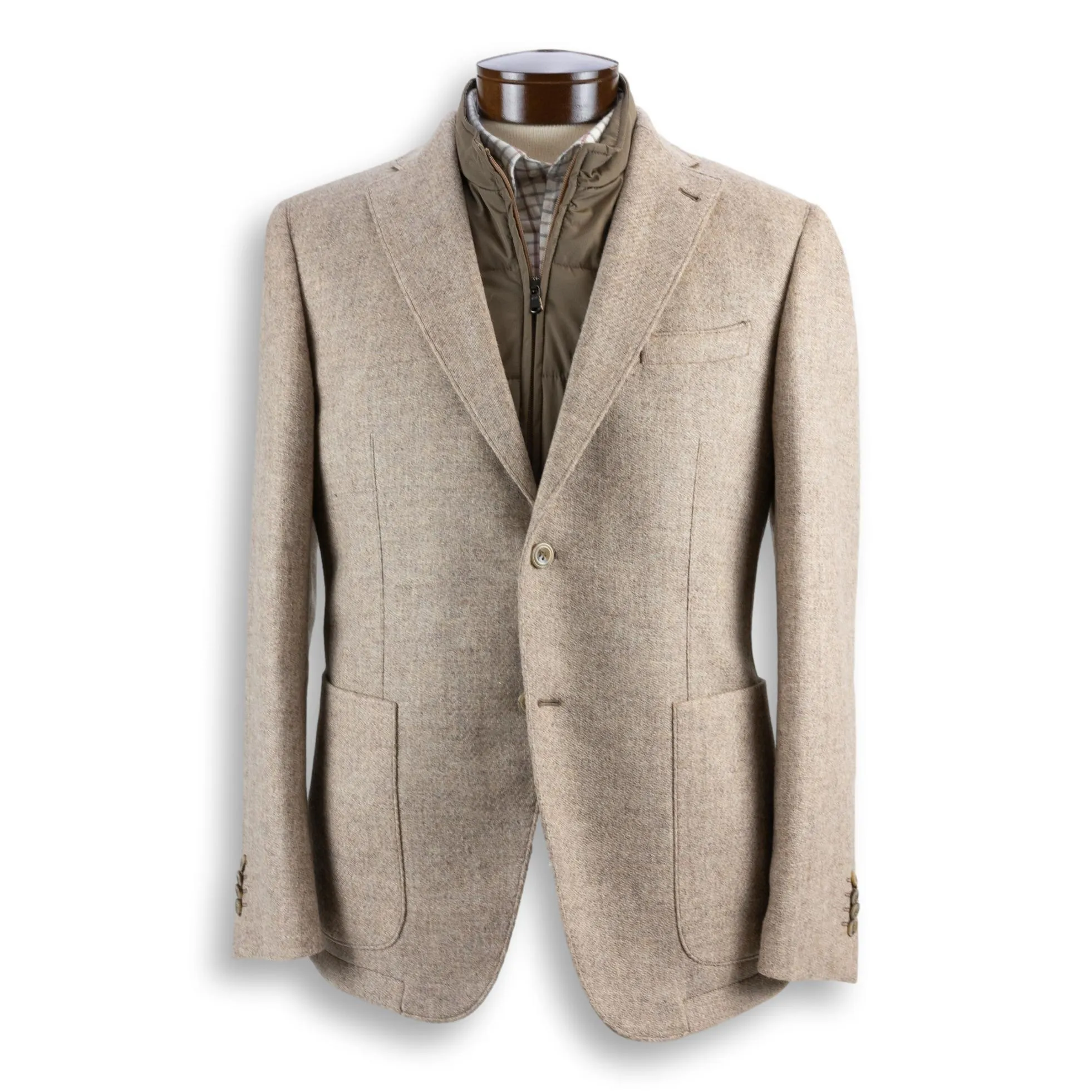 Sand Zip-In Liner Sport Coat sold by The Andover Shop