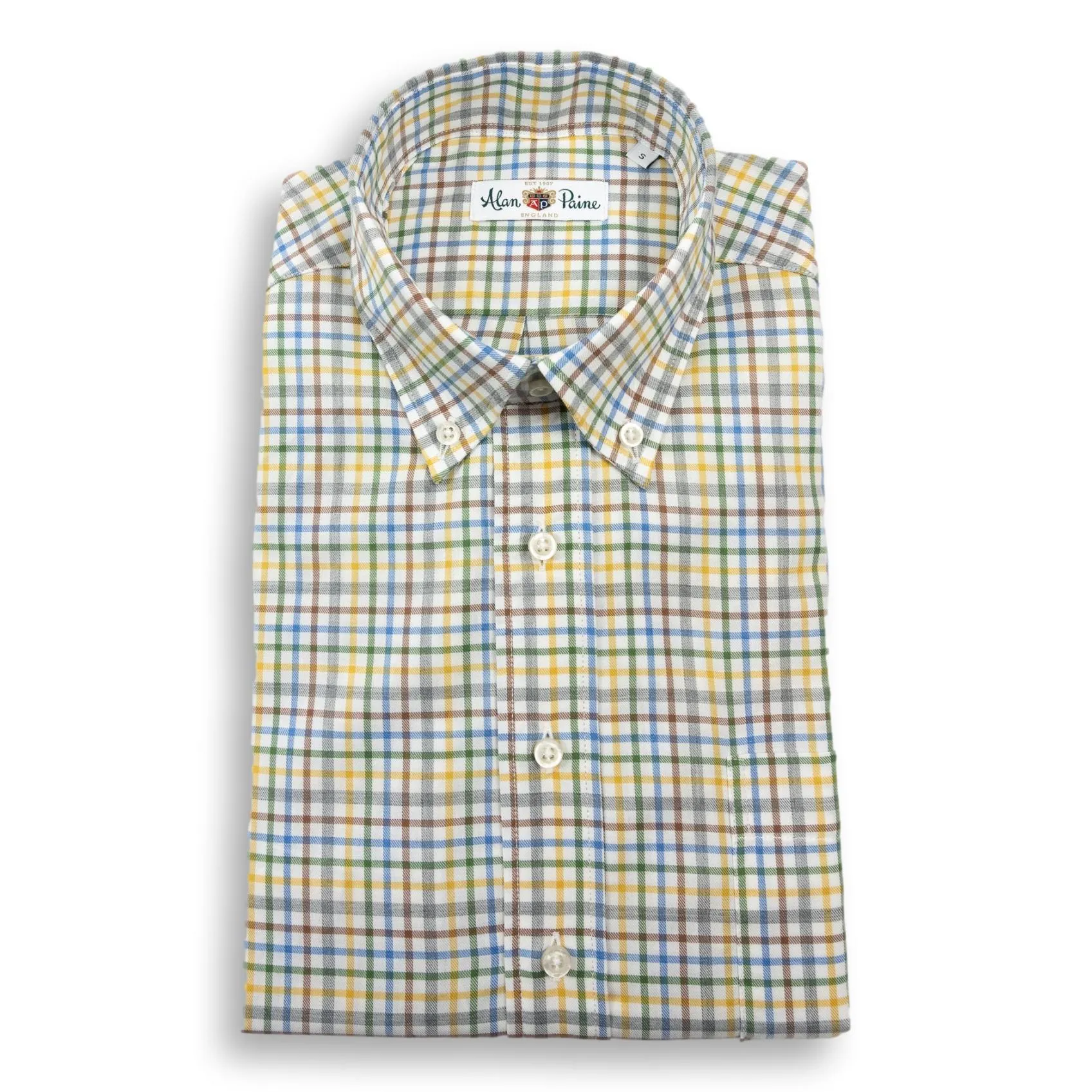 Yellow, Green, and Blue Tattersall Sport Shirt sold by The Andover Shop