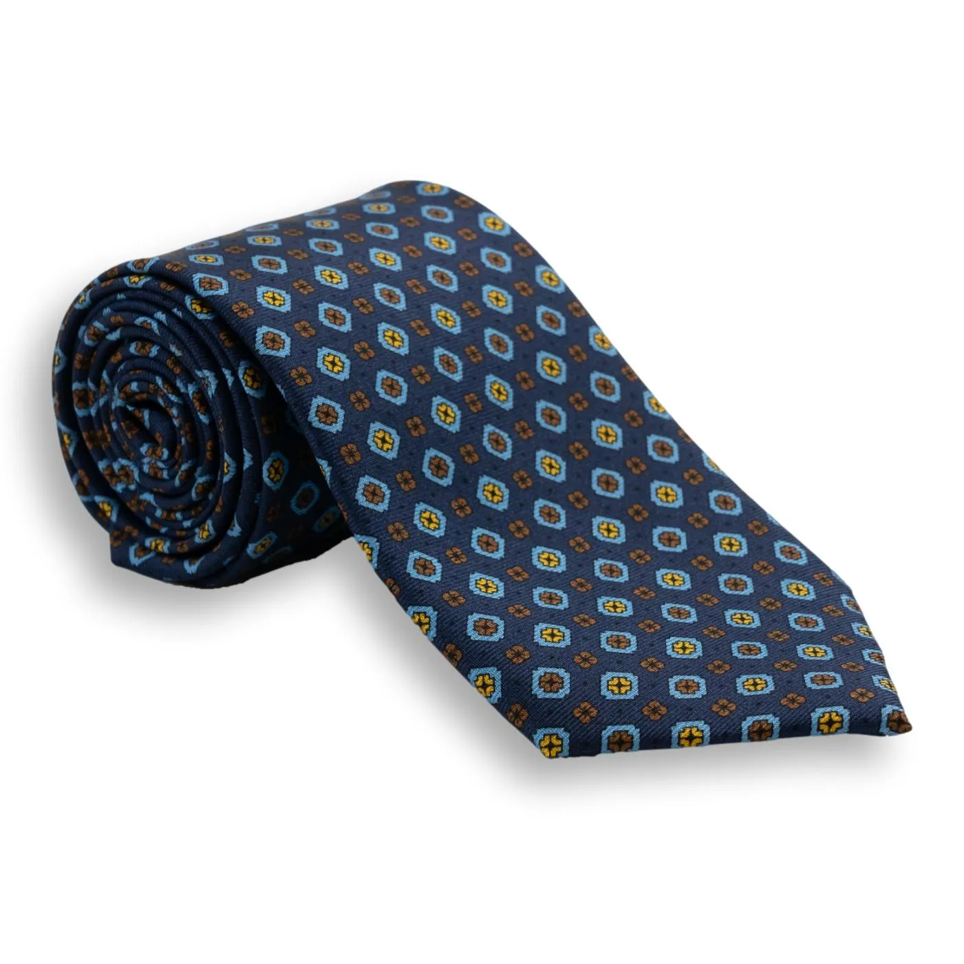 Medallion and Flower Motif Motif Silk Tie sold by The Andover Shop product image thumbnail 3
