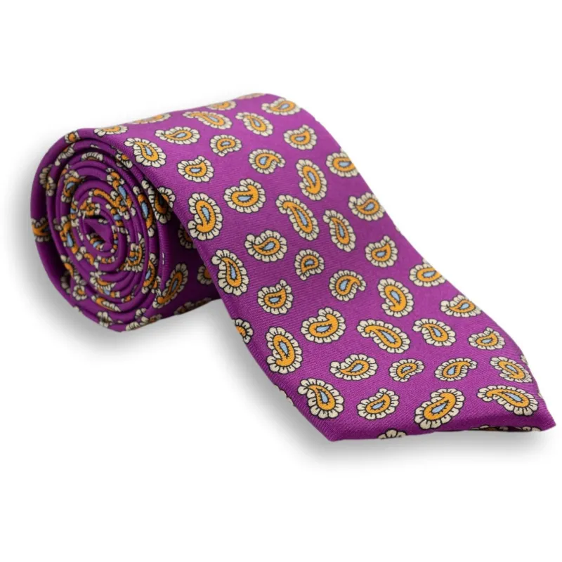 Medium Paisley Motif Silk Tie sold by The Andover Shop