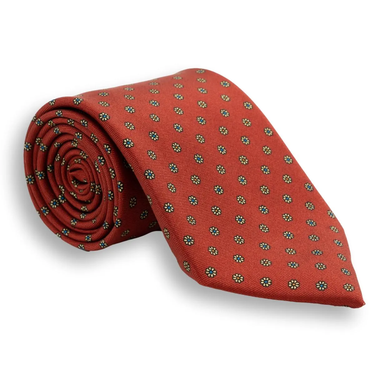 Small Flower Motif Silk Tie sold by The Andover Shop product image thumbnail 4