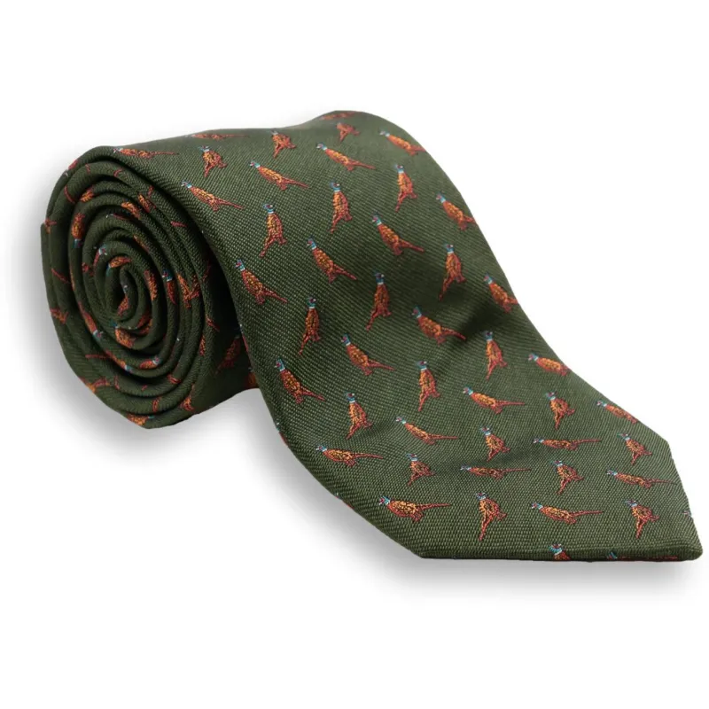Pheasant Silk Tie sold by The Andover Shop