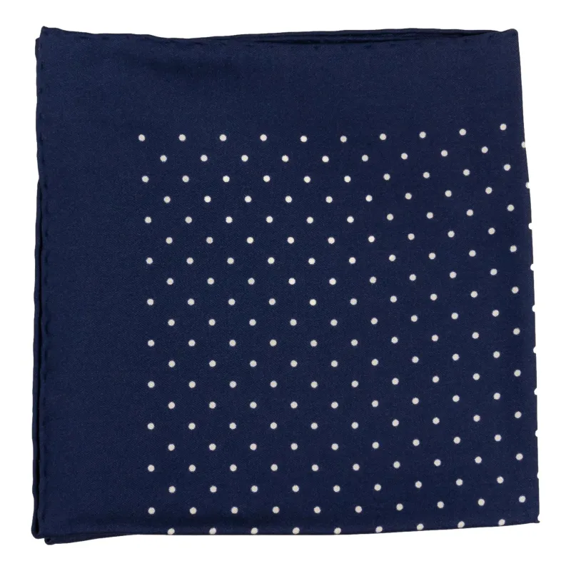 Polka Dot Silk Pocket Square sold by The Andover Shop