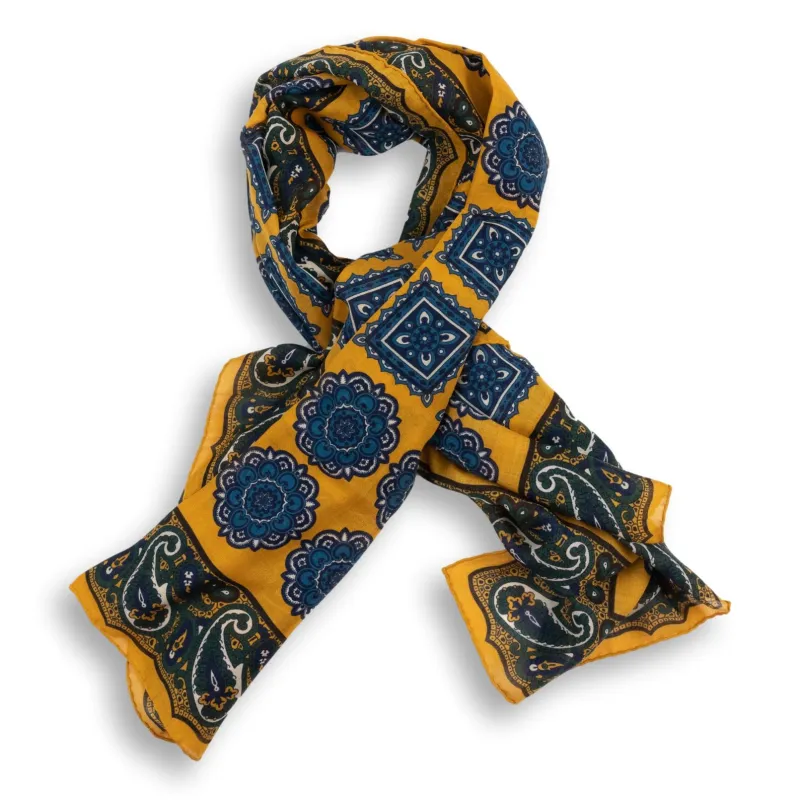 Geometric Wool and Silk Scarf sold by The Andover Shop