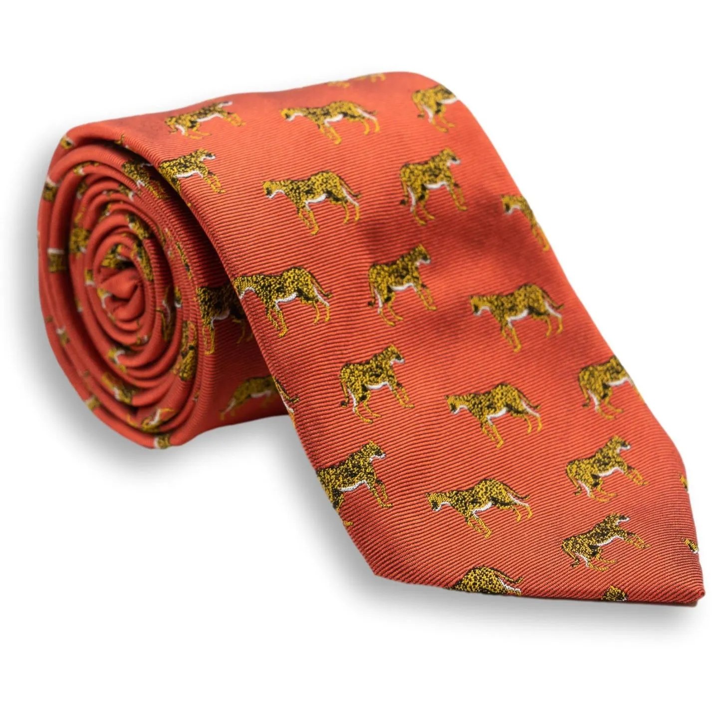 Cheetah Silk Woven Tie sold by The Andover Shop product image thumbnail 3