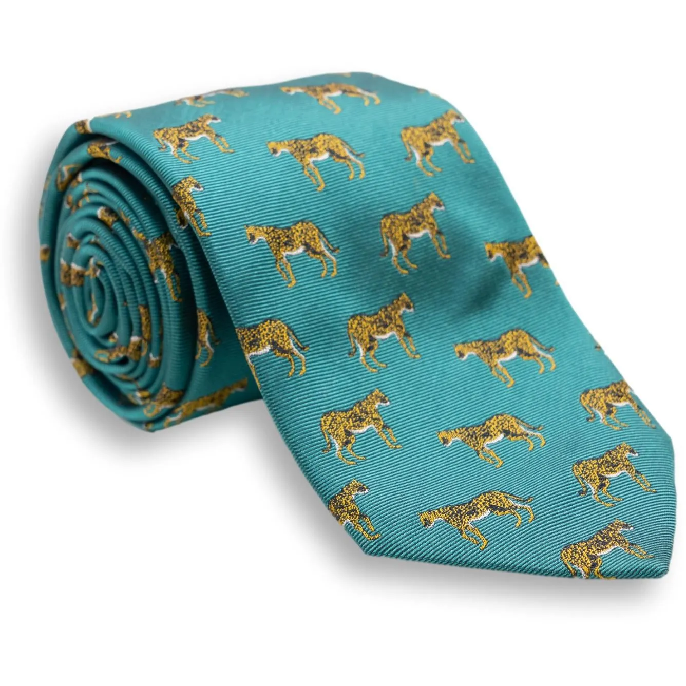 Cheetah Silk Woven Tie sold by The Andover Shop product image thumbnail 2