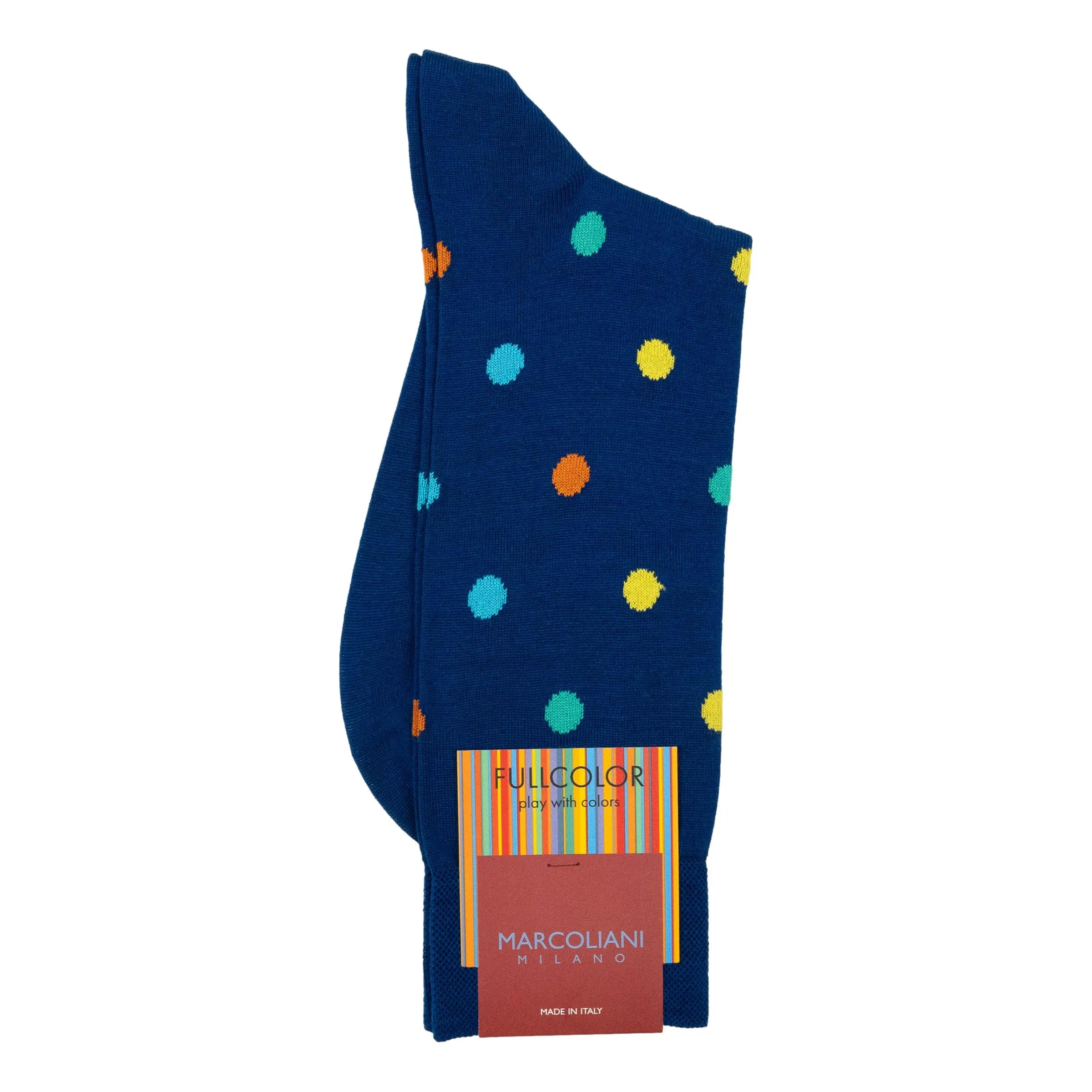 Pima Cotton Multicolor Dot Mid-Calf Dress Socks sold by The Andover Shop product image thumbnail 2