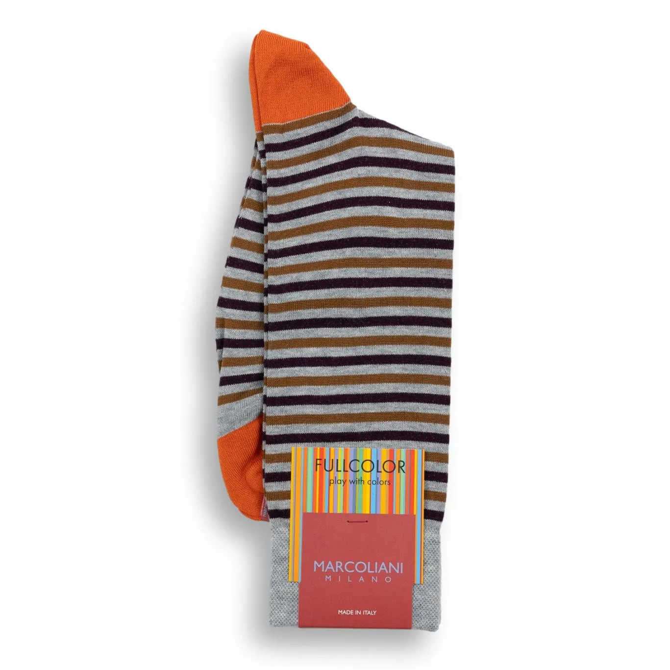 Pima Cotton Easy Stripe Mid-Calf Dress Socks sold by The Andover Shop product image thumbnail 3