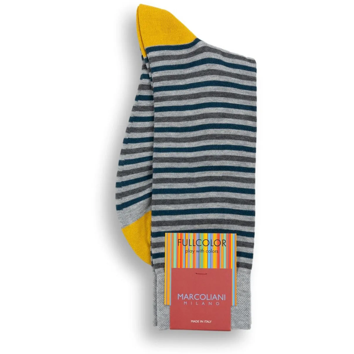 Pima Cotton Easy Stripe Mid-Calf Dress Socks sold by The Andover Shop product image thumbnail 2