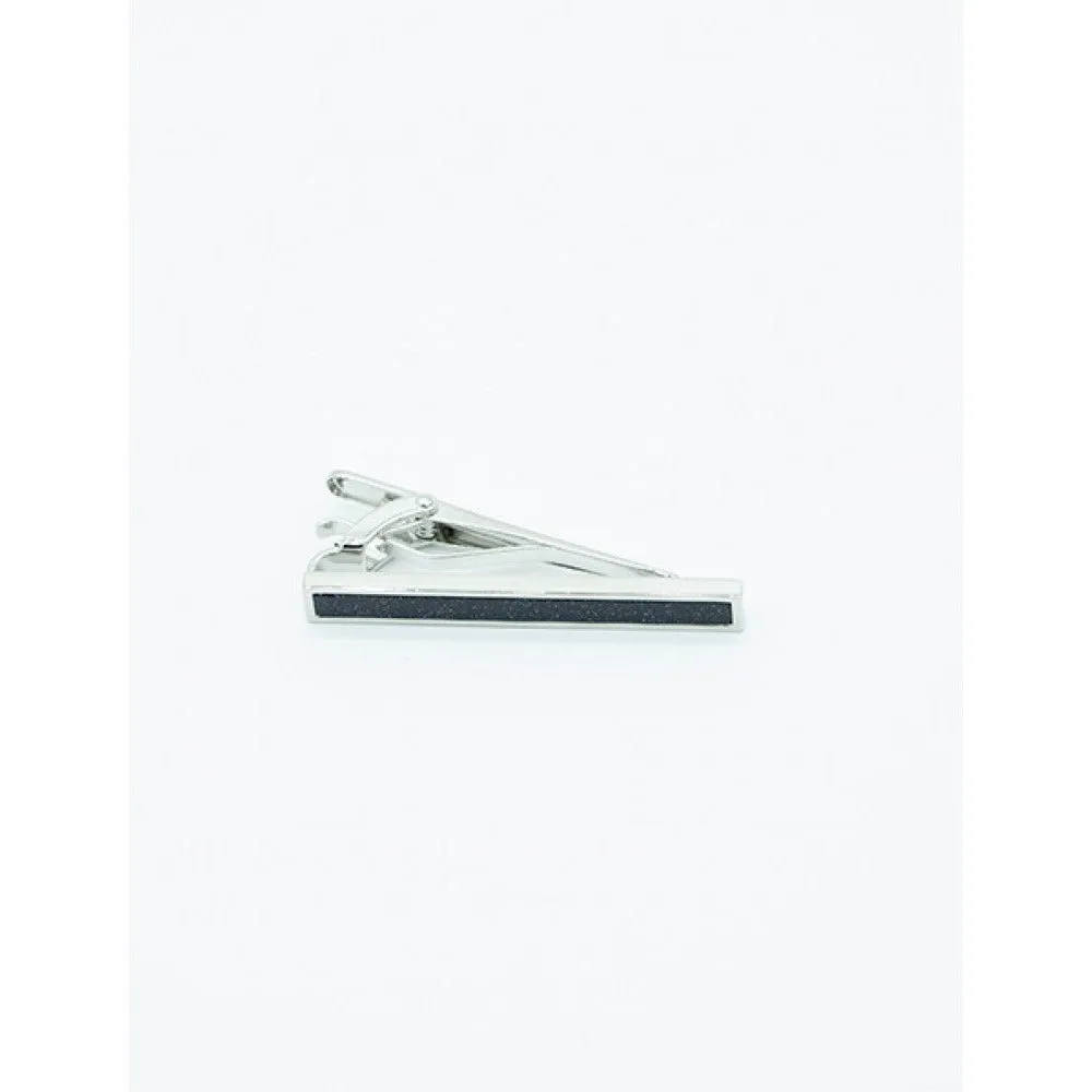 Blue Sandstone and Silver Tie Bar sold by The Andover Shop