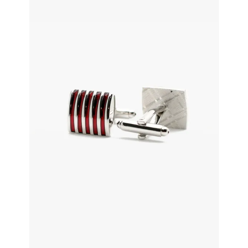 Red Stripe Cufflink sold by The Andover Shop