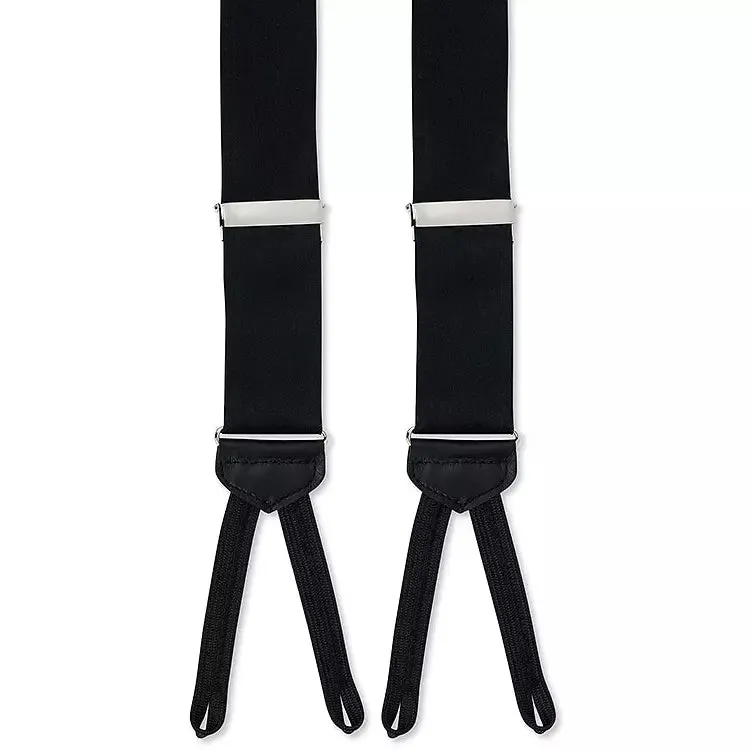 Solid Black Satin Suspenders sold by The Andover Shop