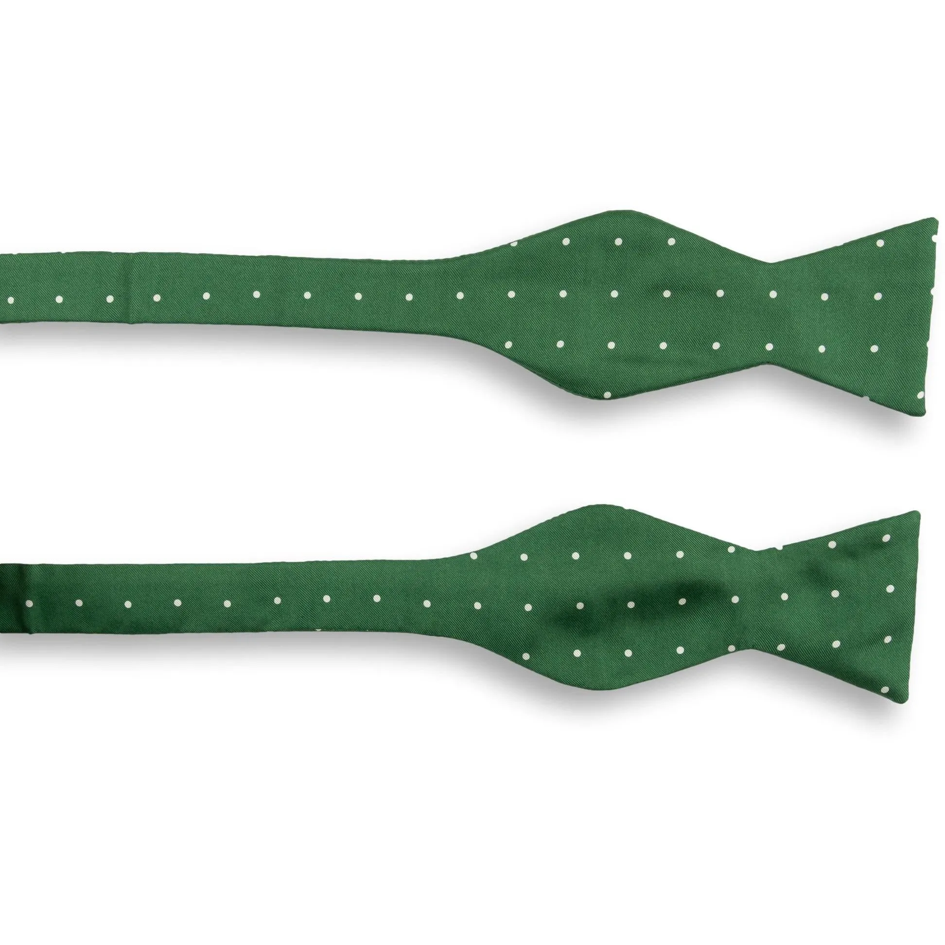 Green with White Dot Silk Bow Tie sold by The Andover Shop