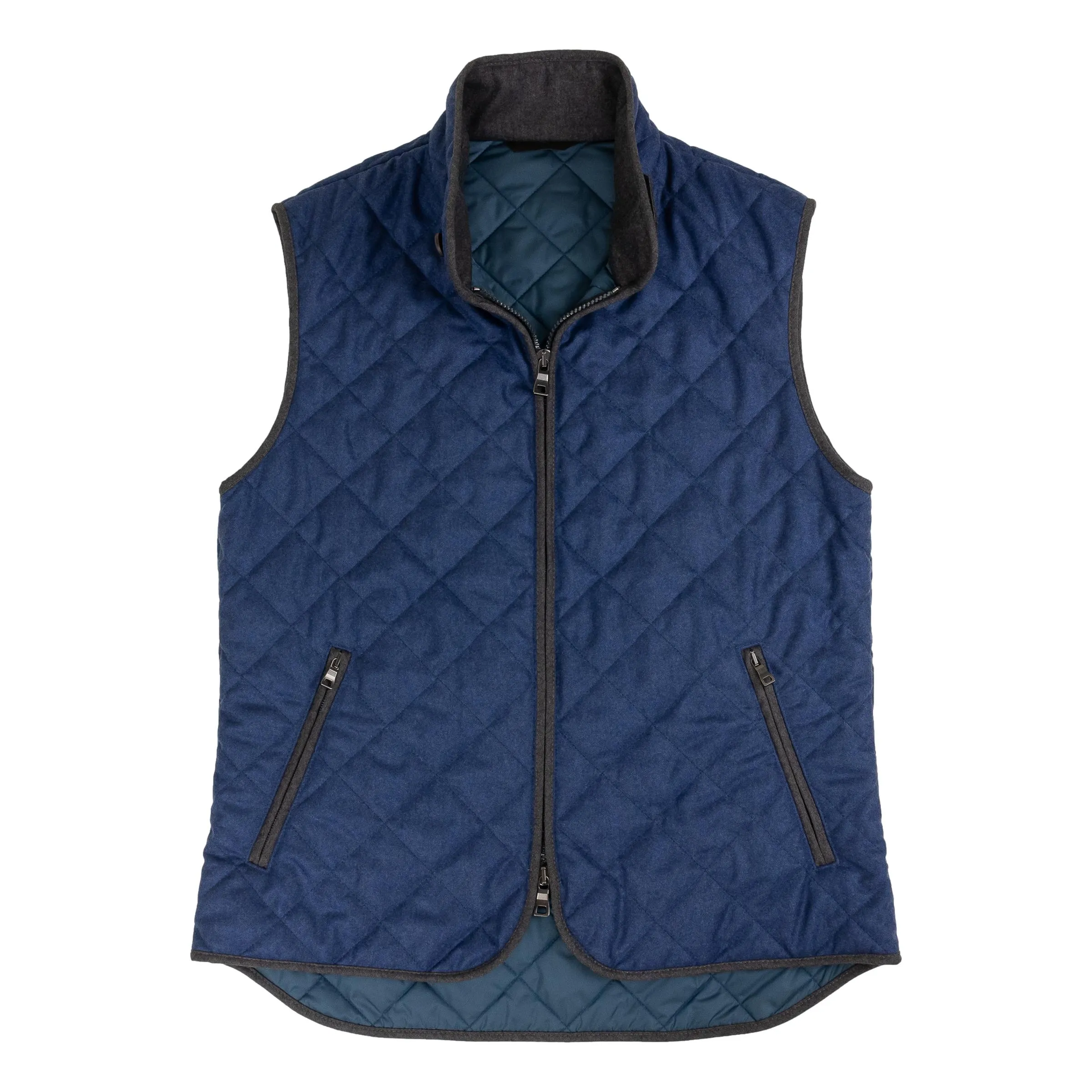 Royal Navy Barberis Flannel Waterville Vest sold by The Andover Shop