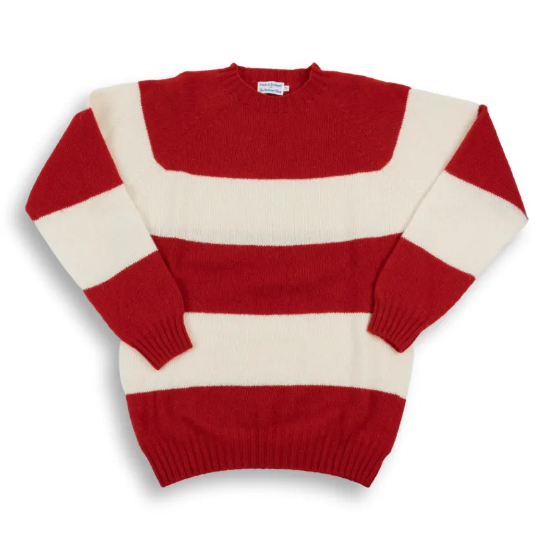 Block Stripe Shetland Wool Sweater sold by The Andover Shop