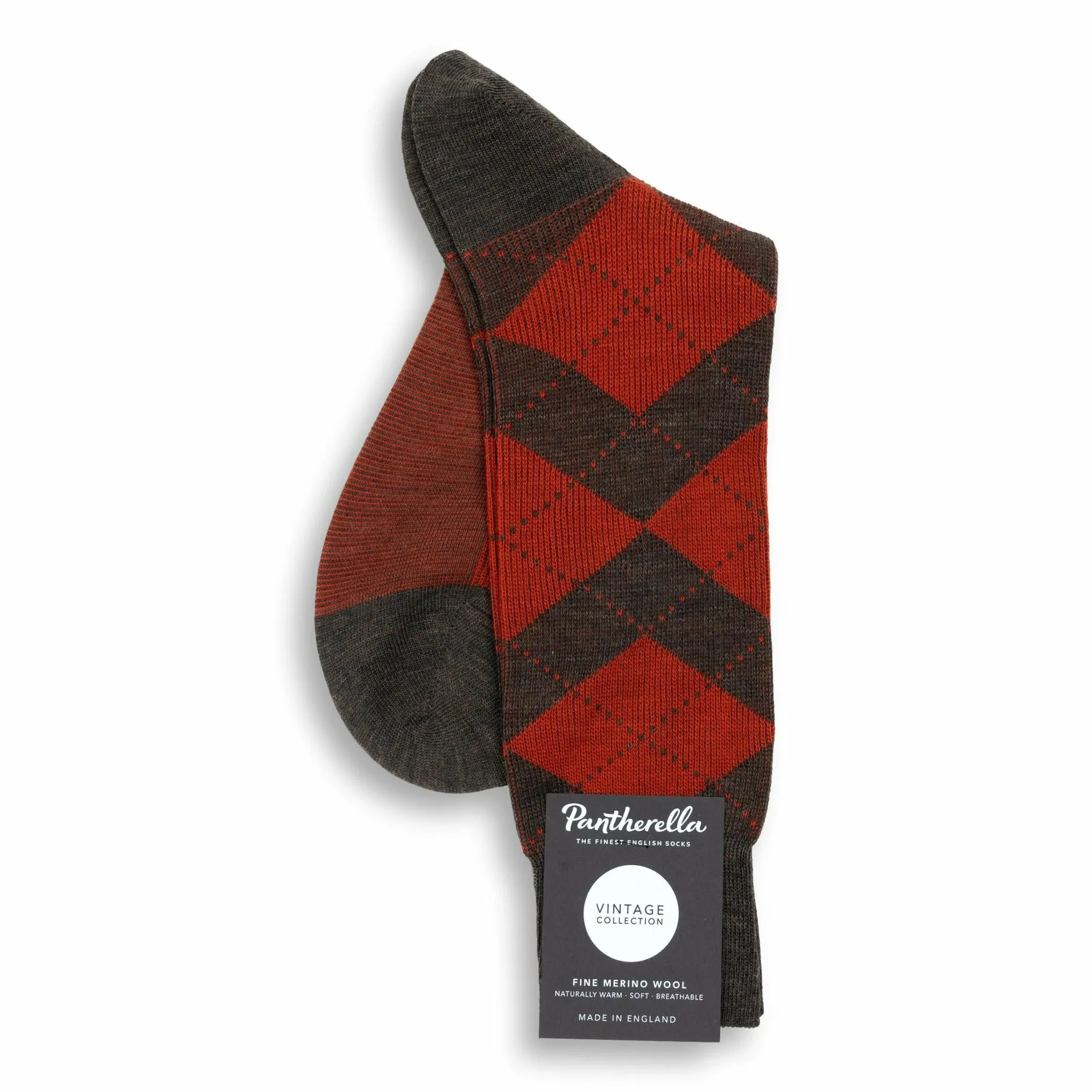Abdale Argyle Rib Merino Wool Dress Socks sold by The Andover Shop product image thumbnail 4