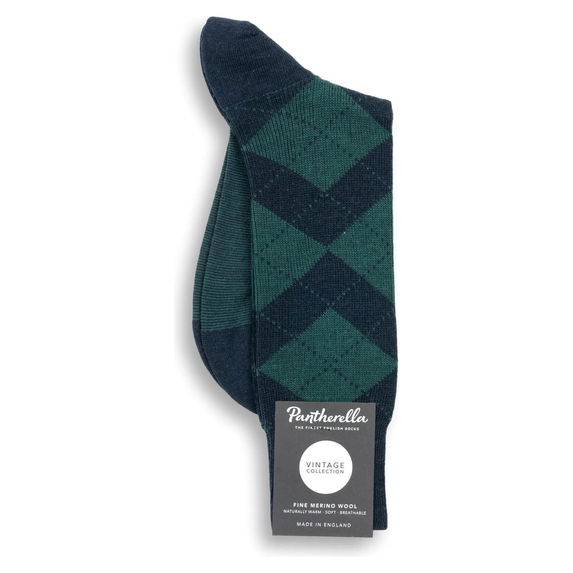 Abdale Argyle Rib Merino Wool Dress Socks sold by The Andover Shop product image thumbnail 3