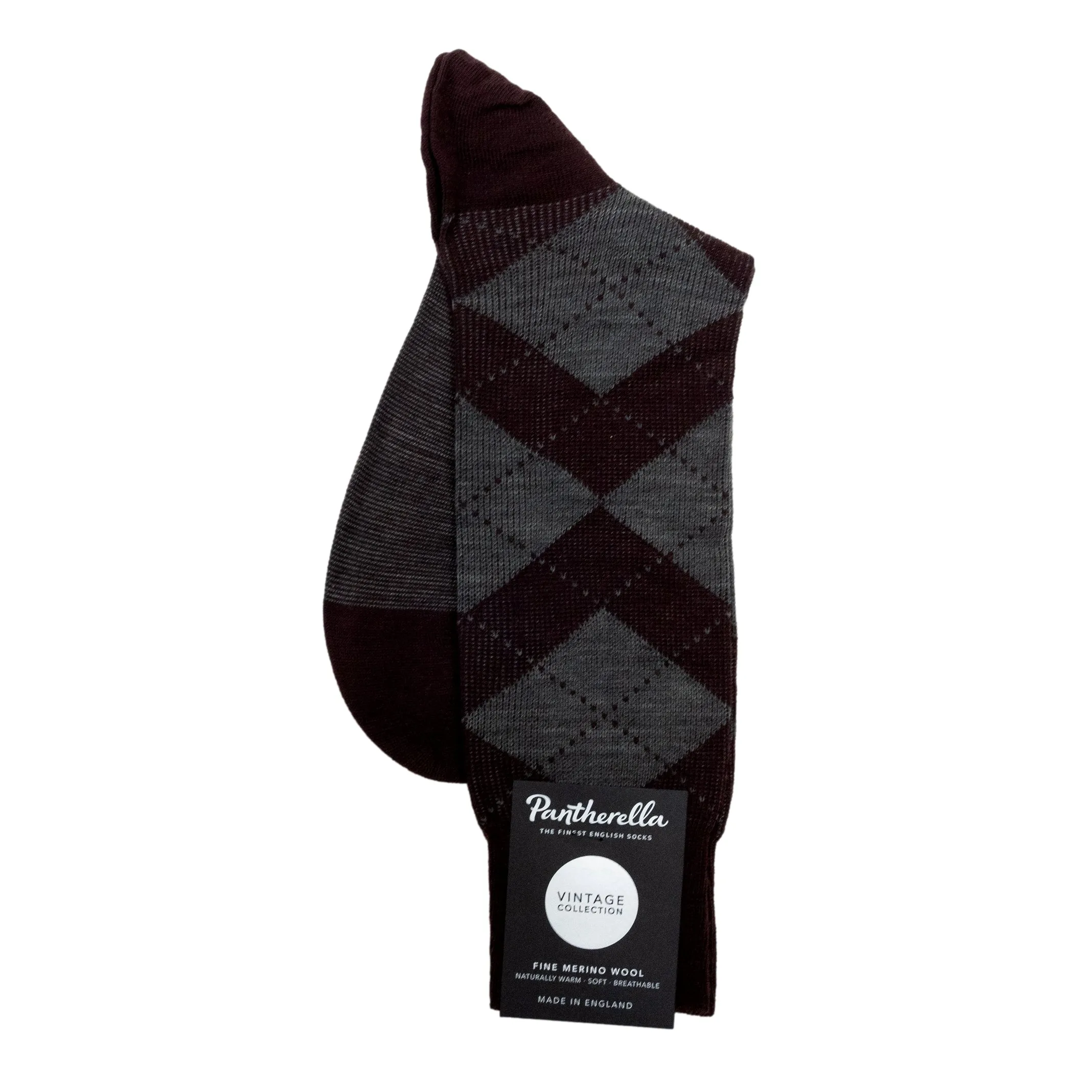 Abdale Argyle Rib Merino Wool Dress Socks sold by The Andover Shop product image thumbnail 2