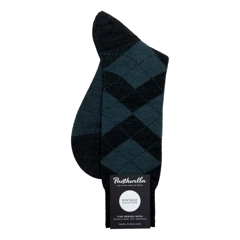 Abdale Argyle Rib Merino Wool Dress Socks sold by The Andover Shop