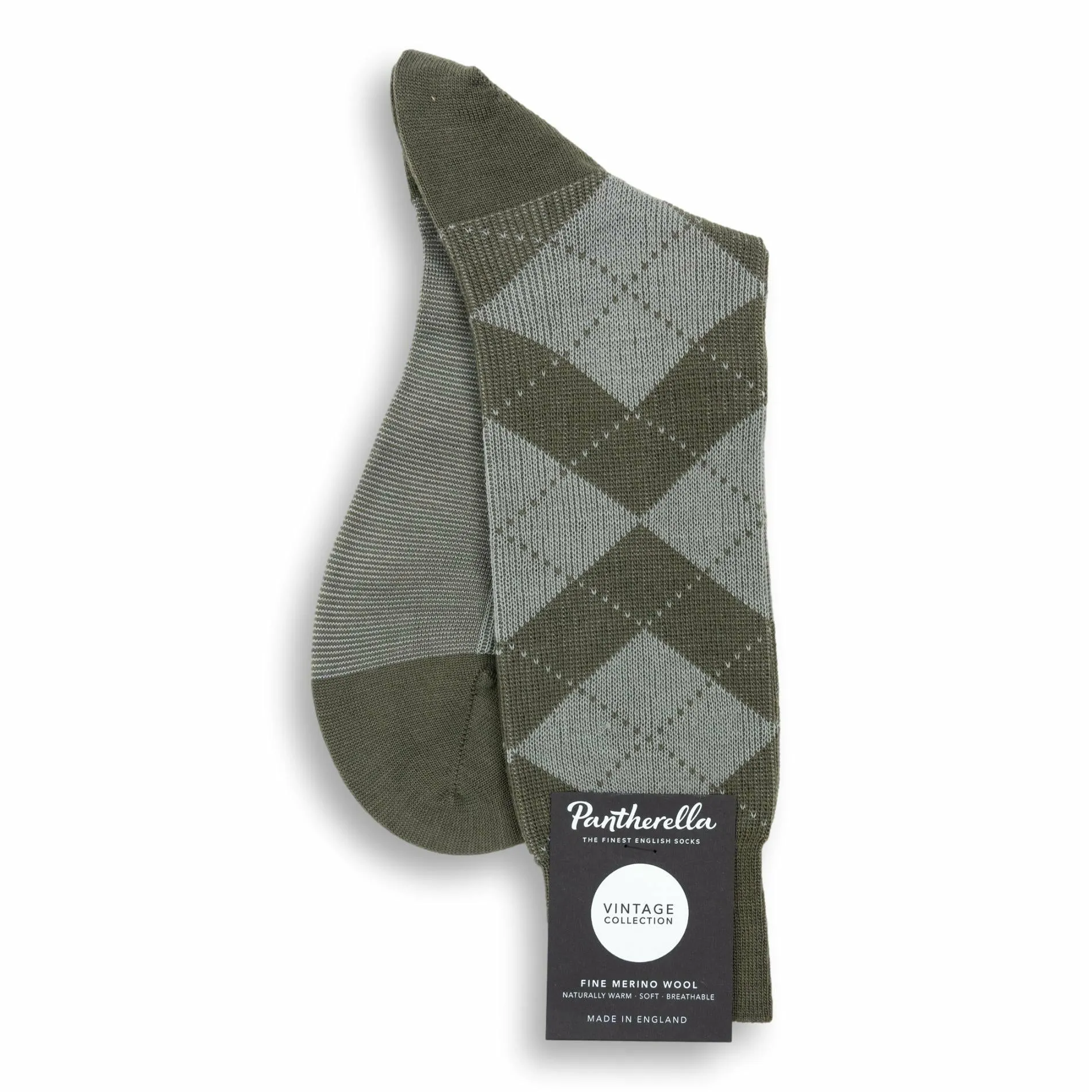 Abdale Argyle Rib Merino Wool Dress Socks sold by The Andover Shop product image thumbnail 5