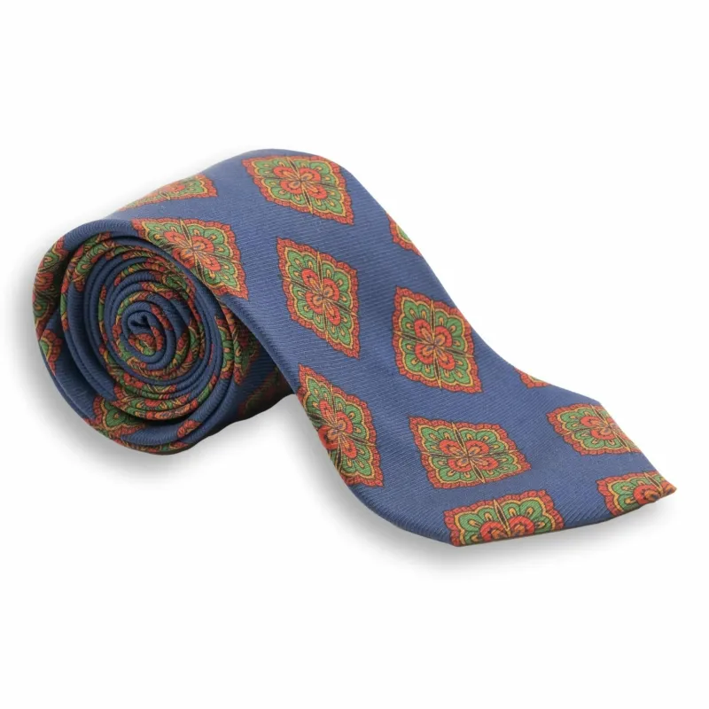Large Abstract Diamond Medallion Silk Tie sold by The Andover Shop