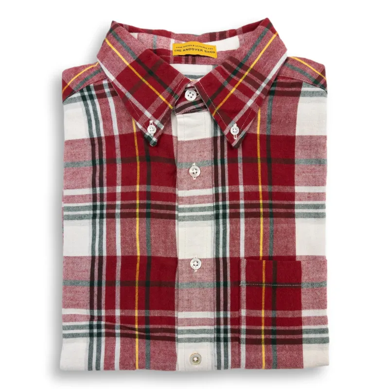 Red and Cream Fall Madras Sport Shirt sold by The Andover Shop