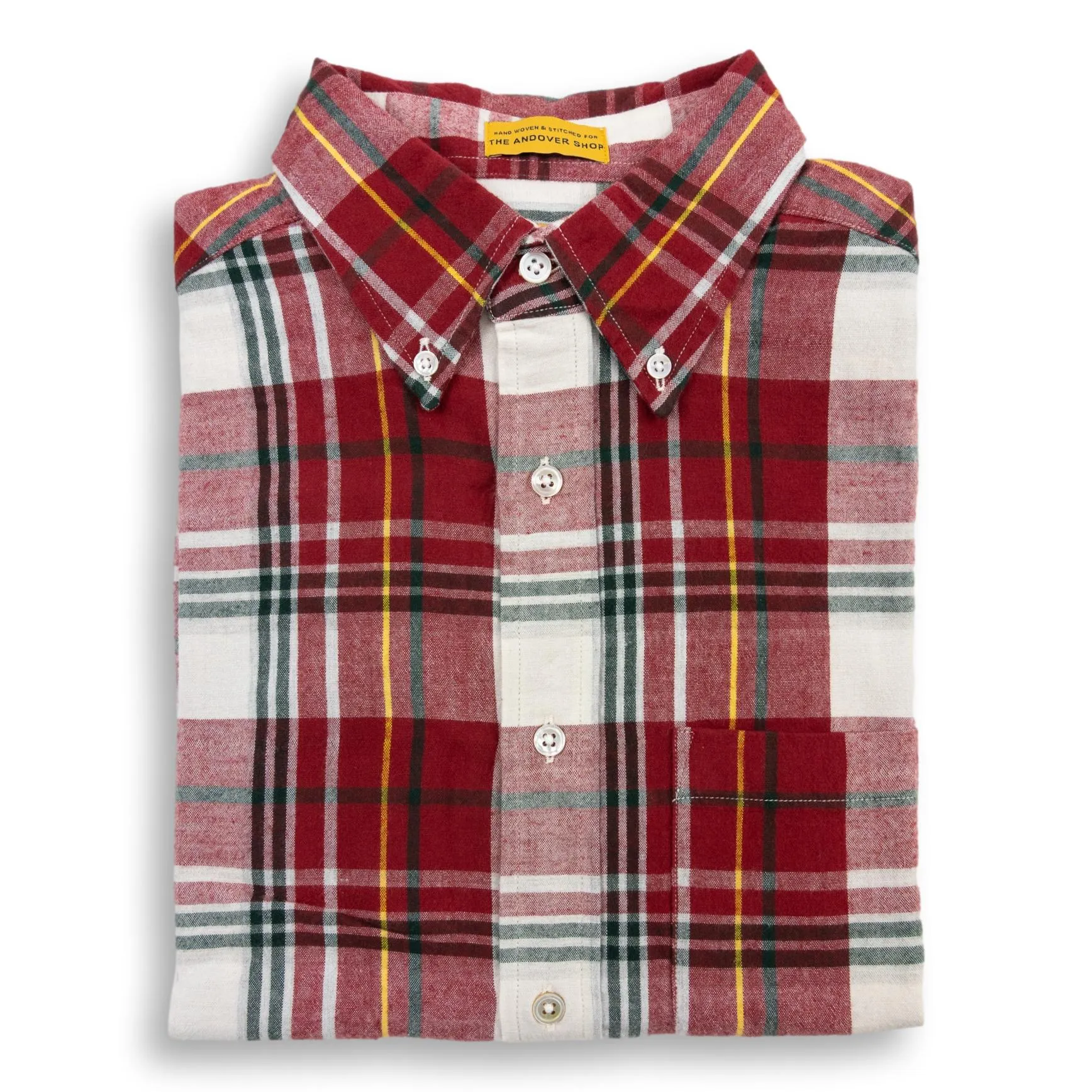 Red and Cream Fall Madras Sport Shirt sold by The Andover Shop