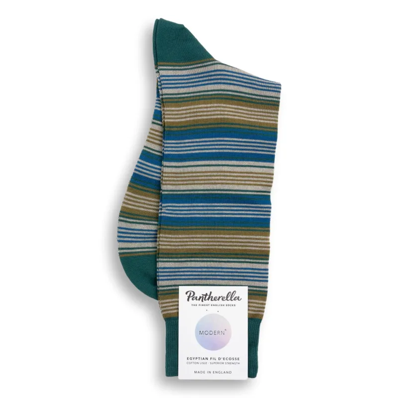 Stanage Stripe Mid-Calf Dress Socks sold by The Andover Shop