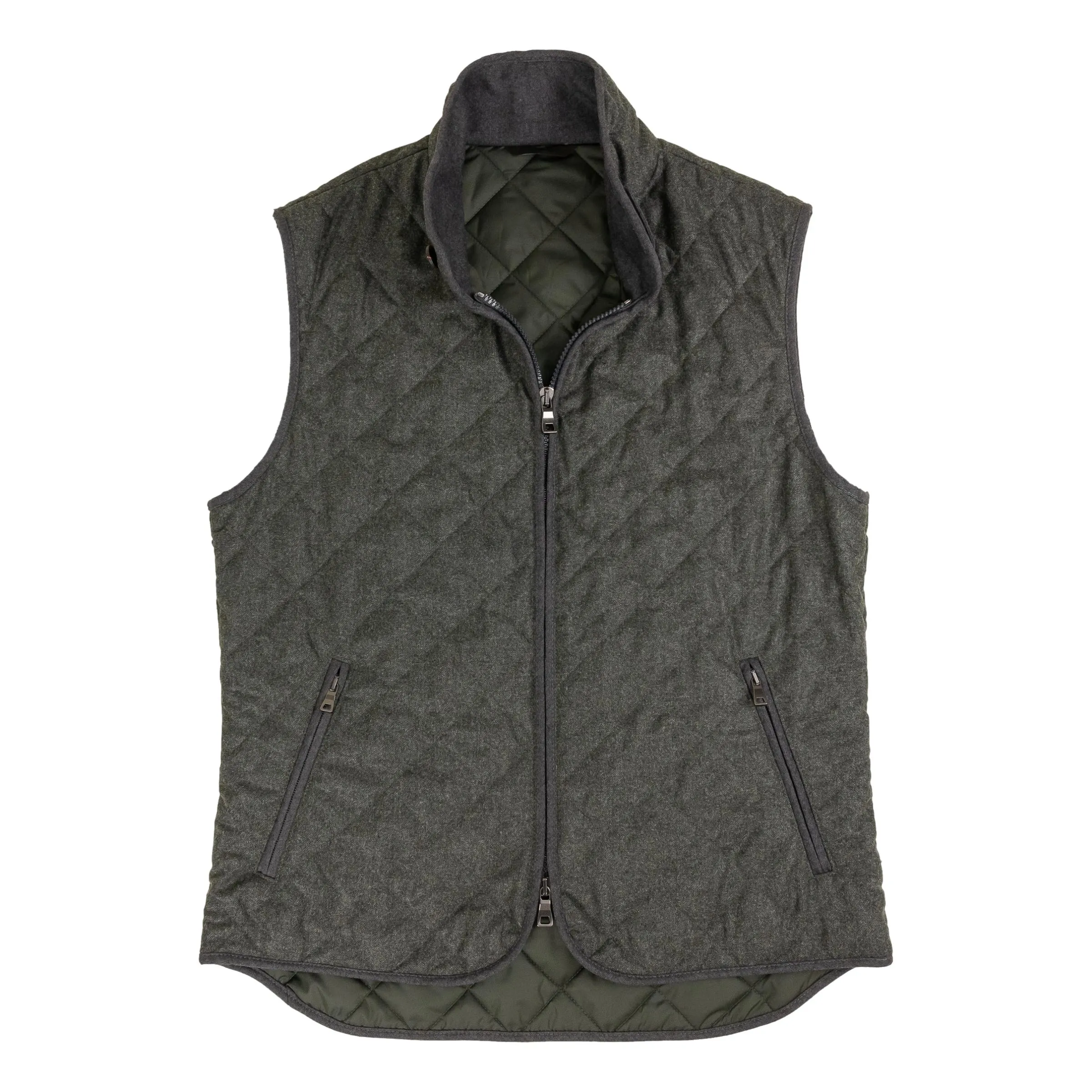 Olive Barberis Flannel Waterville Vest sold by The Andover Shop