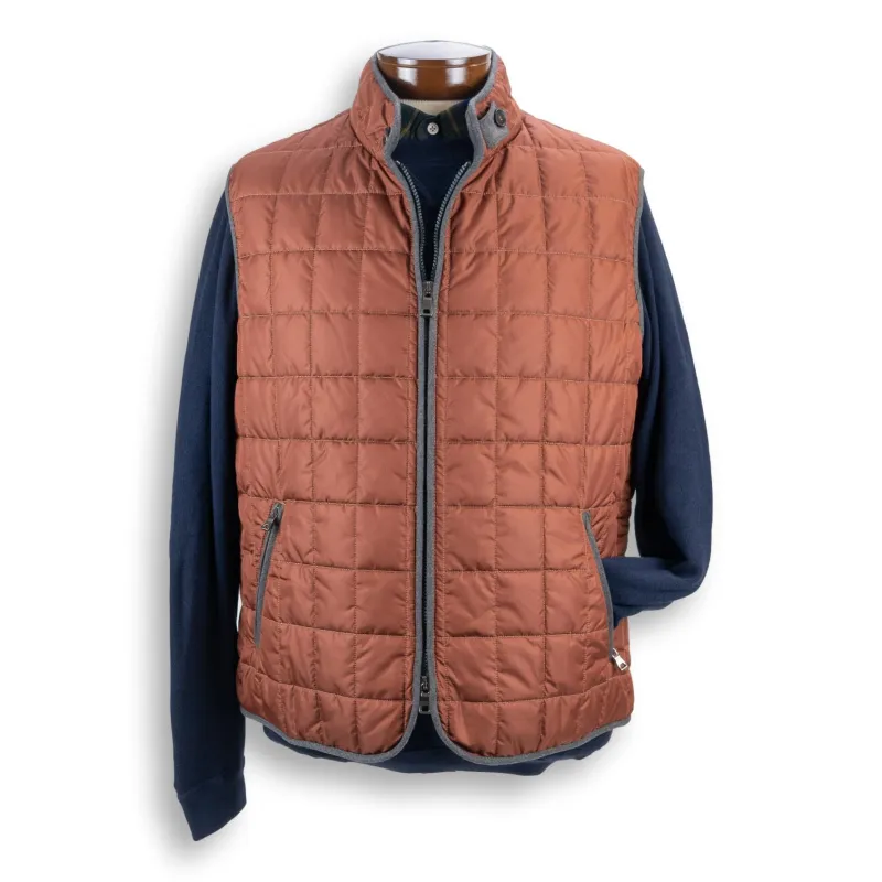 Burnt Red Theo Waterville Quilted Vest sold by The Andover Shop