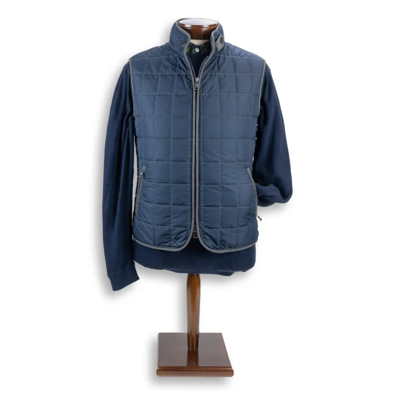 Navy Theo Waterville Quilted Vest sold by The Andover Shop