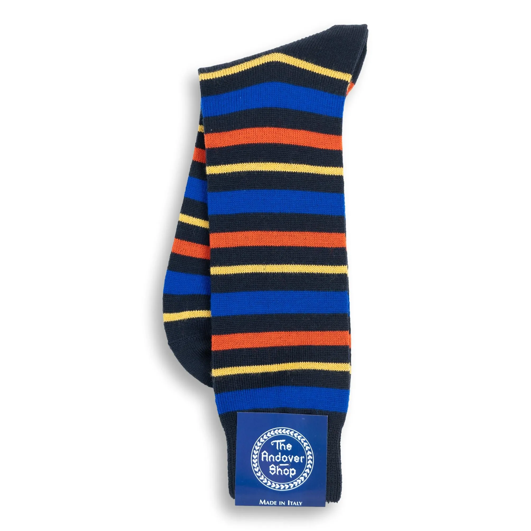 Mid-Calf Multi Stripe Wool Dress Socks sold by The Andover Shop