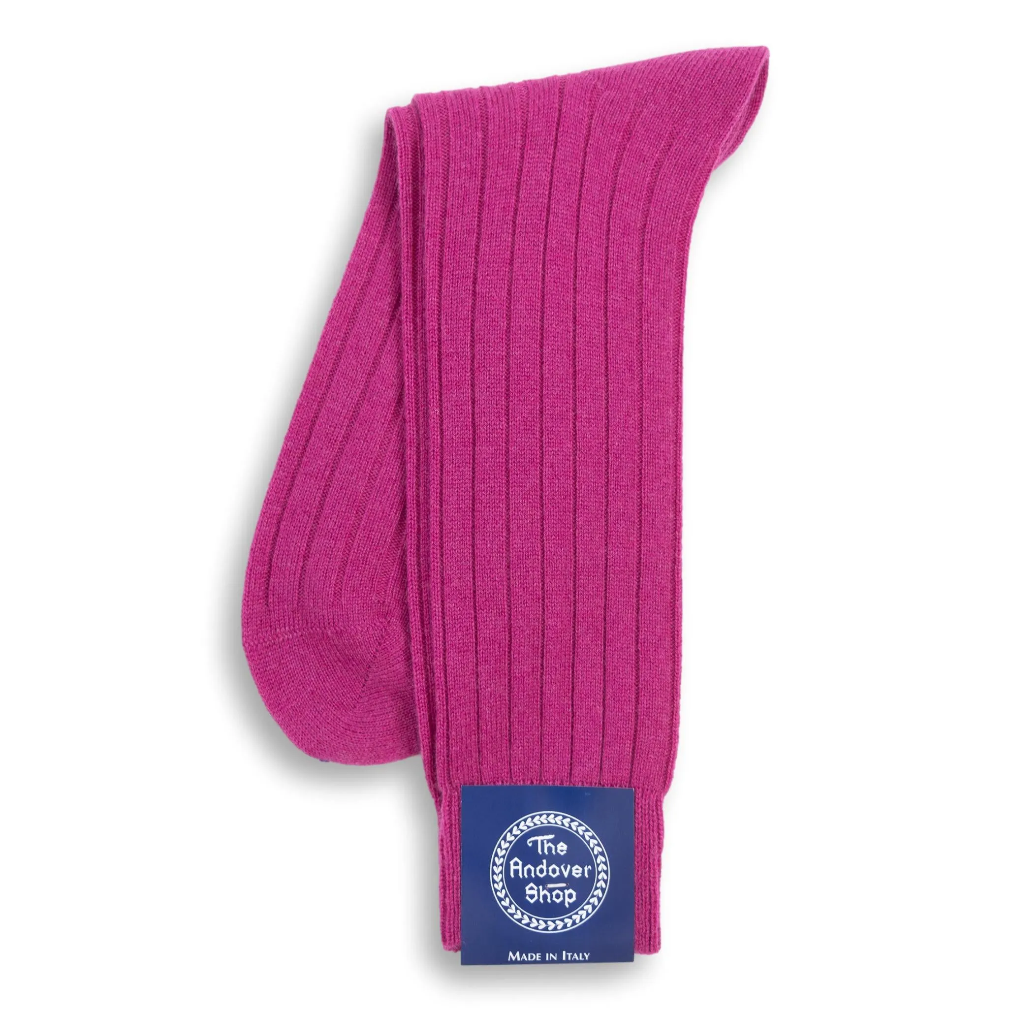Mid-Calf Pure Cashmere Ribbed Dress Sock sold by The Andover Shop product image thumbnail 4