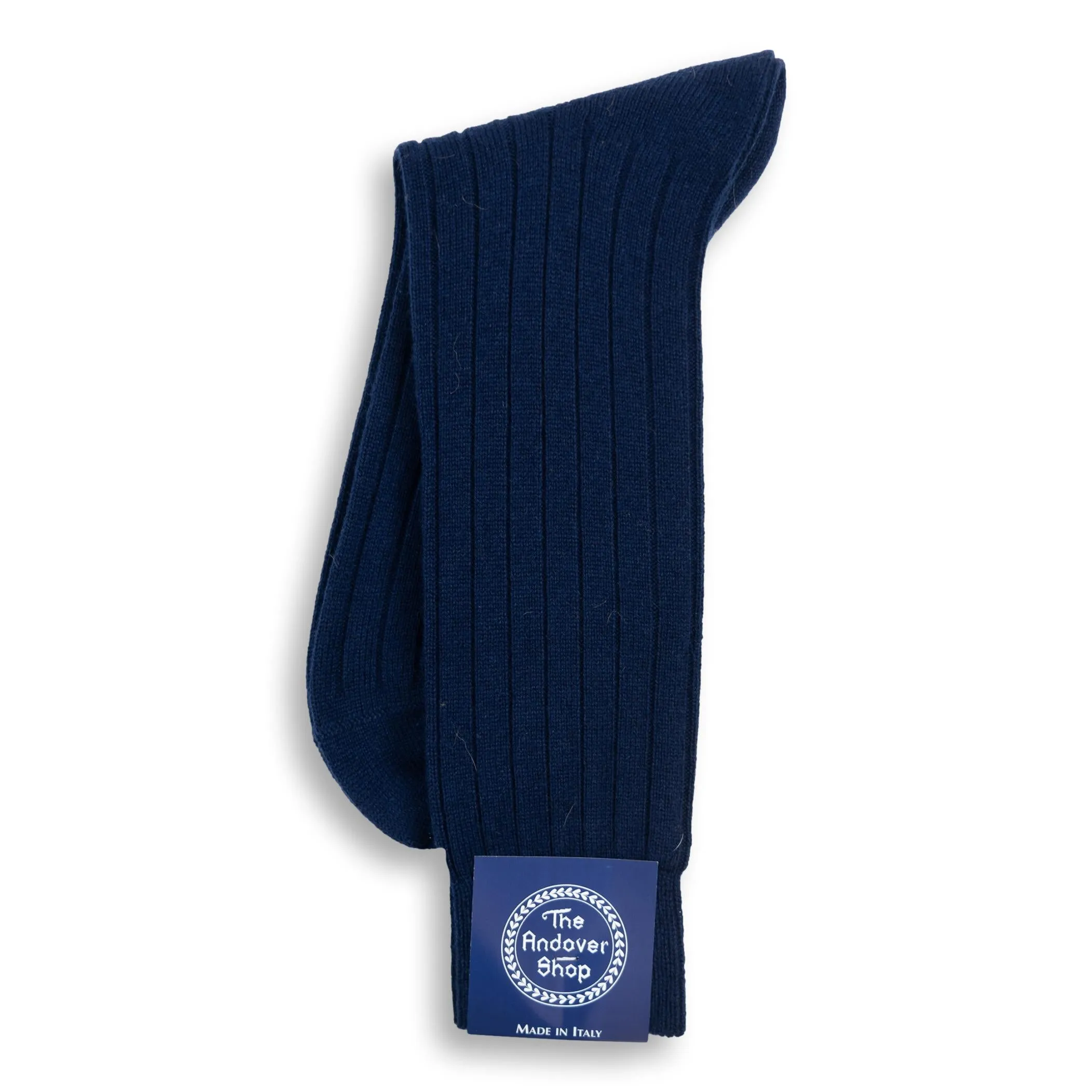 Mid-Calf Pure Cashmere Ribbed Dress Sock sold by The Andover Shop product image thumbnail 5