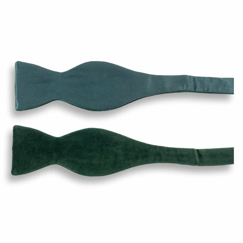 Green Velvet Formal Bow Tie made by The Andover Shop