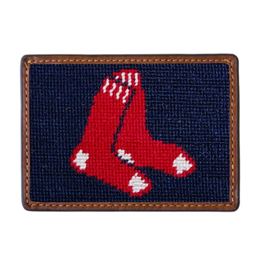 Red Sox Needlepoint Card Wallet sold by The Andover Shop