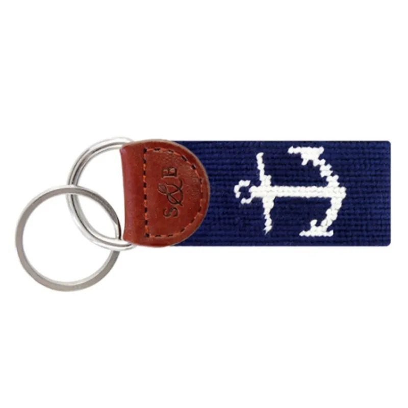Anchor Needlepoint Key Fob sold by The Andover Shop
