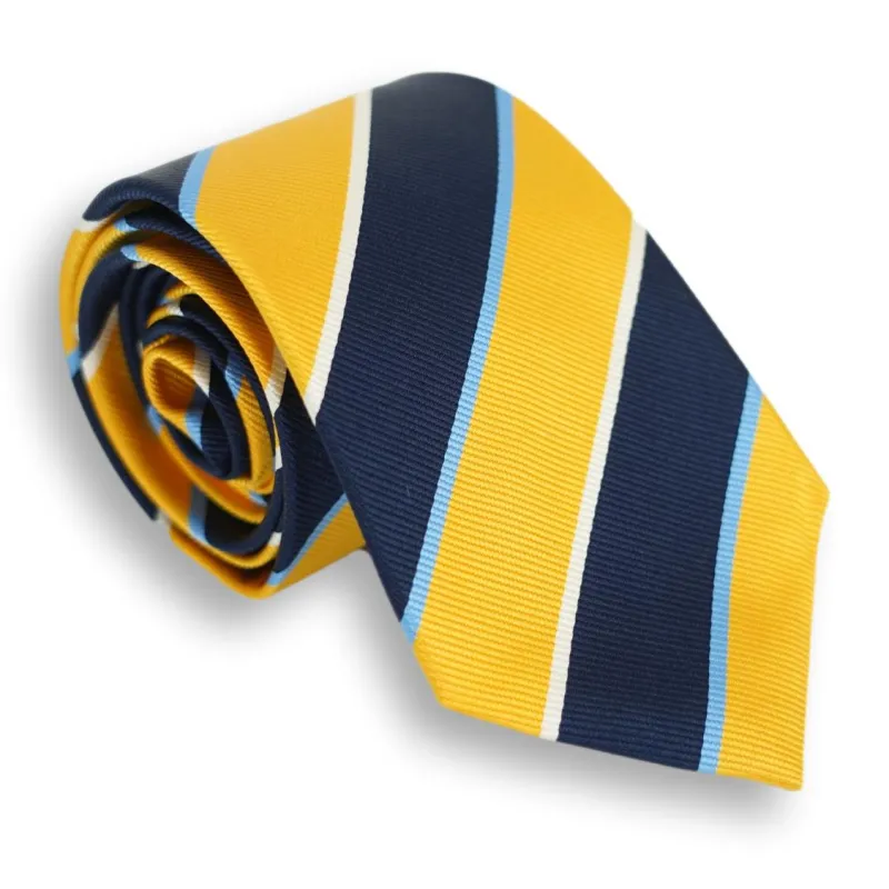 Navy with White and Sky Blue Repp Stripe Tie sold by The Andover Shop